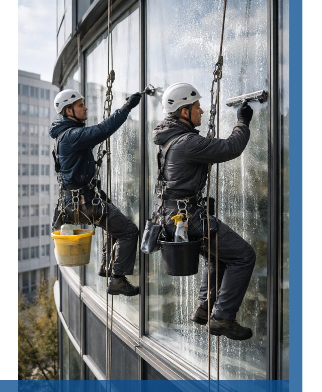 Мойка панорамных окон в Чистополе от 358 р. заказать у ВЫСОТНИК-Чст