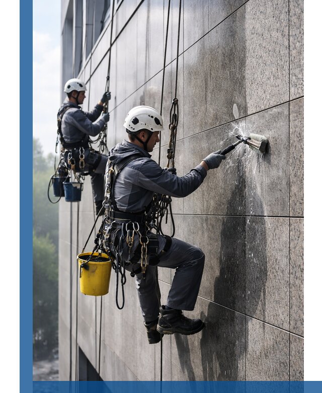 Профессиональная мойка фасада из керамогранита в Чистополе