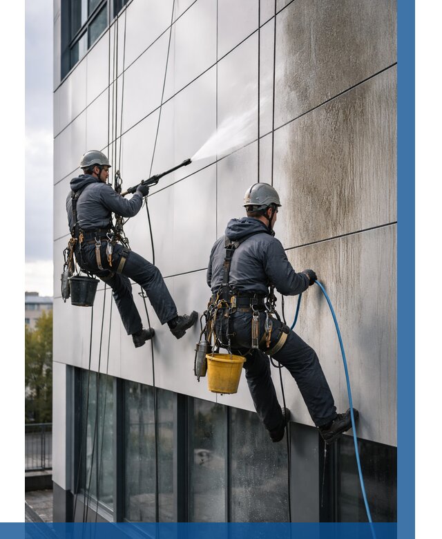 Мойка фасада из композита в Чистополе по цене от 307 р. | ВЫСОТНИК-Чст