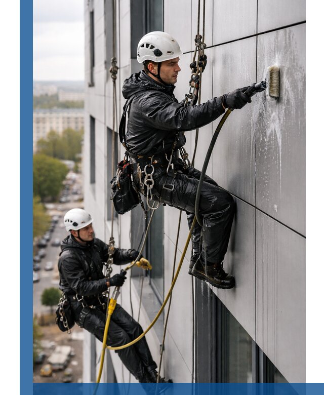 Профессиональная мойка фасада из композита в Чистополе