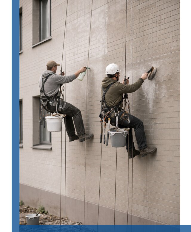Удаление высолов с фасада зданий в Чистополе без повреждений и следов