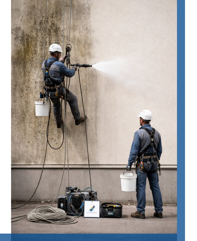 Очистка фасада от плесени в Чистополе от 307 р. | ВЫСОТНИК-Чст