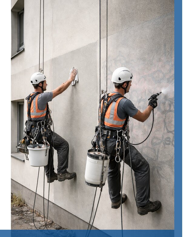 Антиграффити покрытие фасада в Чистополе от 614 р. | ВЫСОТНИК-Чст