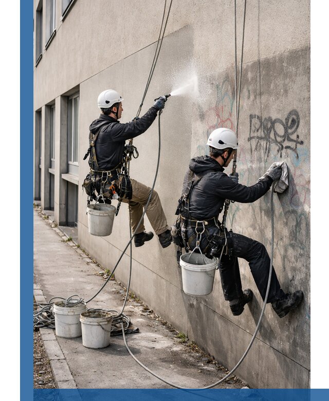 Антиграффити покрытие фасада с защитой от надписей в Чистополе