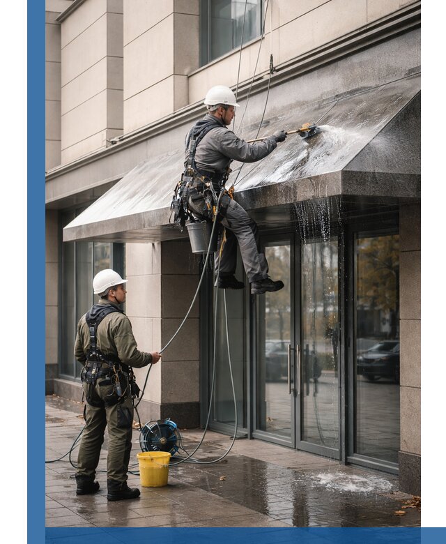 Профессиональная мойка козырьков и навесов в Чистополе