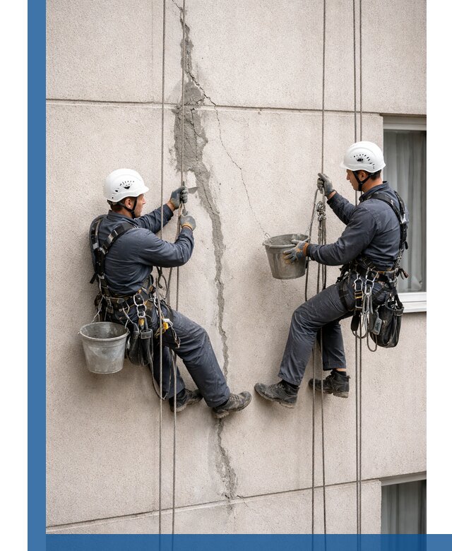 Заделка трещин на фасаде в Чистополе с гарантийным ремонтом