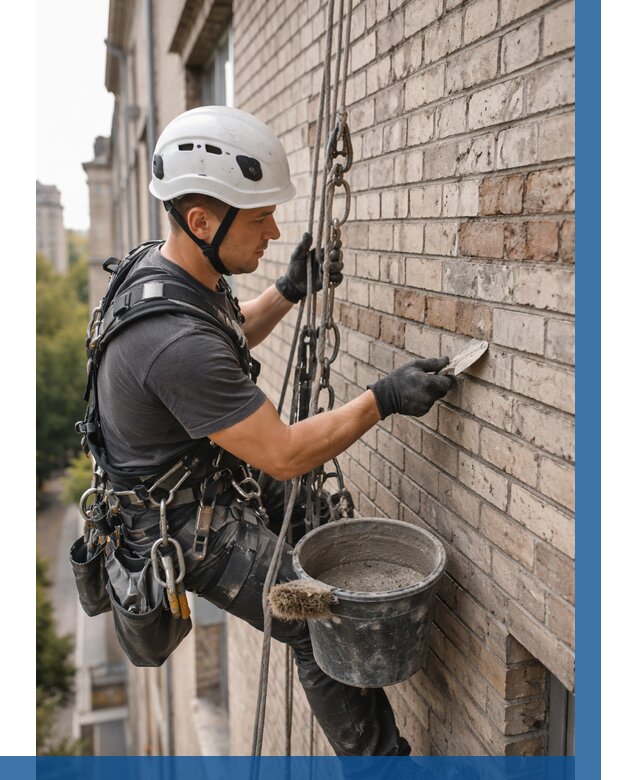 Ремонт кирпичной кладки фасада в Чистополе от 1843 р. | ВЫСОТНИК-Чст