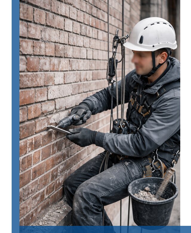 Расшивка кирпичных швов фасадов и стен, ремонт в Чистополе