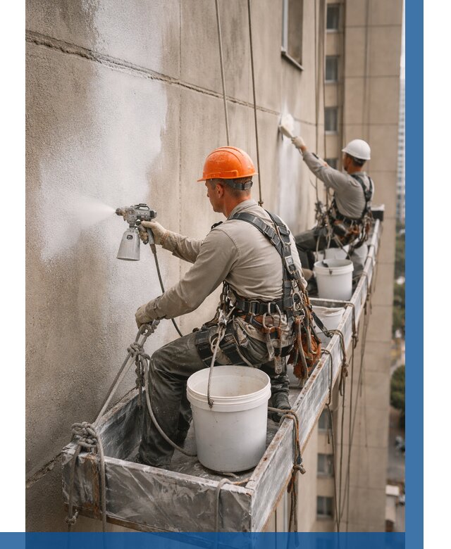 Грунтовка фасада на высоте в Чистополе от 123 р. | ВЫСОТНИК-Чст