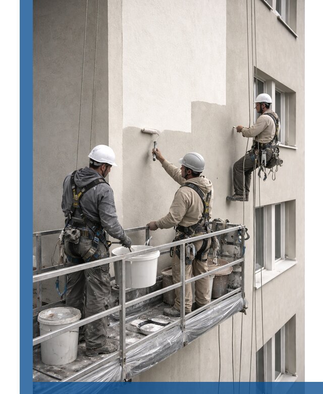 Покраска оштукатуренного фасада в Чистополе под ключ с гарантией