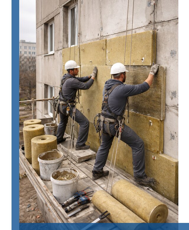 Утепление фасада минватой в Чистополе под ключ с гарантией