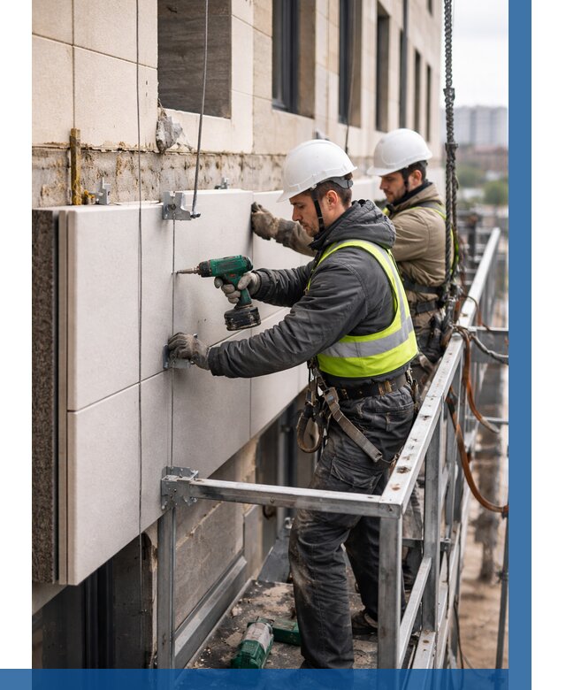 Монтаж фасадных термопанелей в Чистополе от 1536 р. | ВЫСОТНИК-Чст