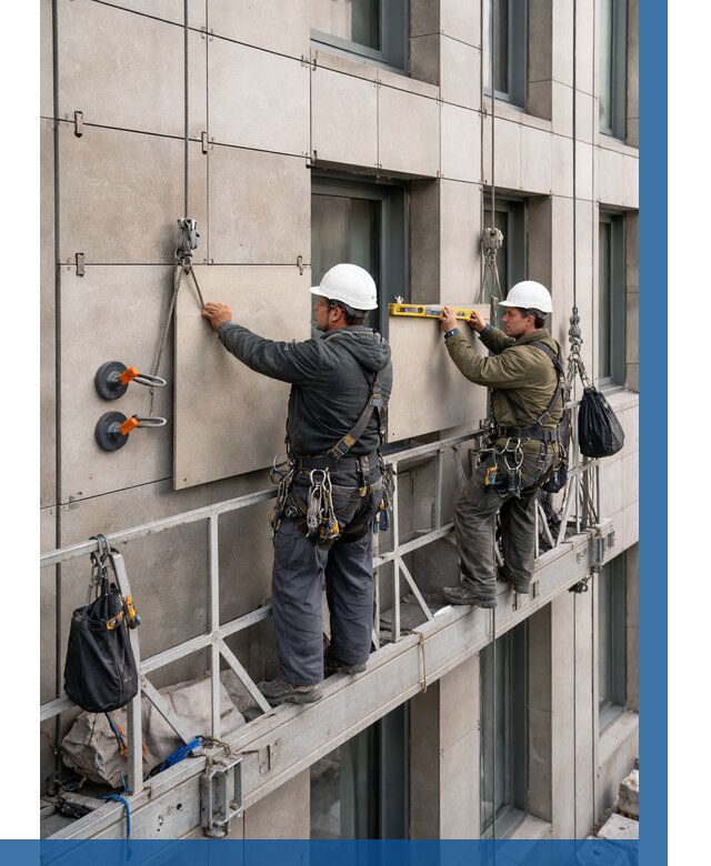 Монтаж керамогранита на фасад в Чистополе от 2560 р. | ВЫСОТНИК-Чст