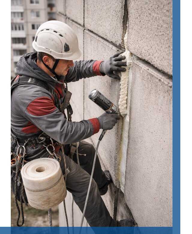 Утепление межпанельных швов в Чистополе от 717 р. | ВЫСОТНИК-Чст