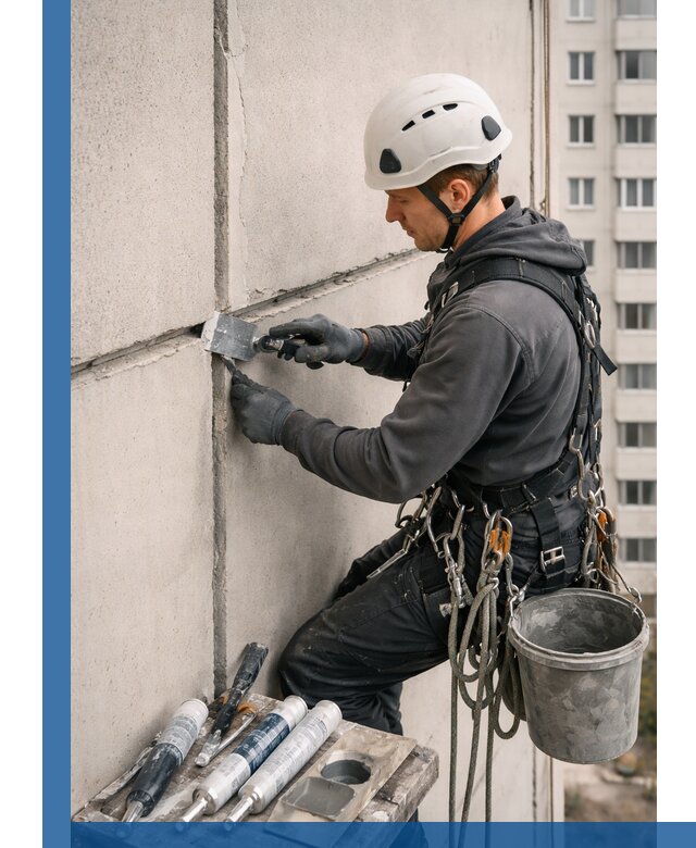 Ремонт межпанельных швов в Чистополе герметизация и восстановление