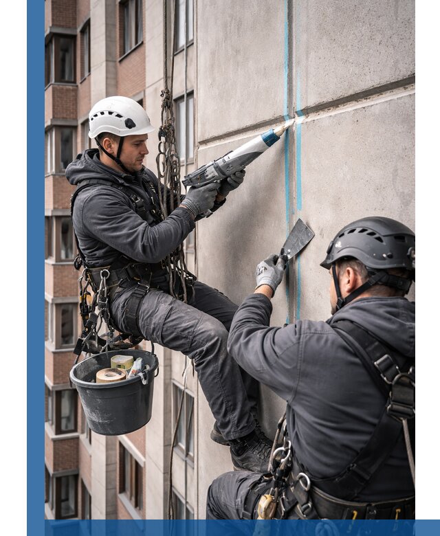 Вторичная герметизация швов фасада и кровли в Чистополе