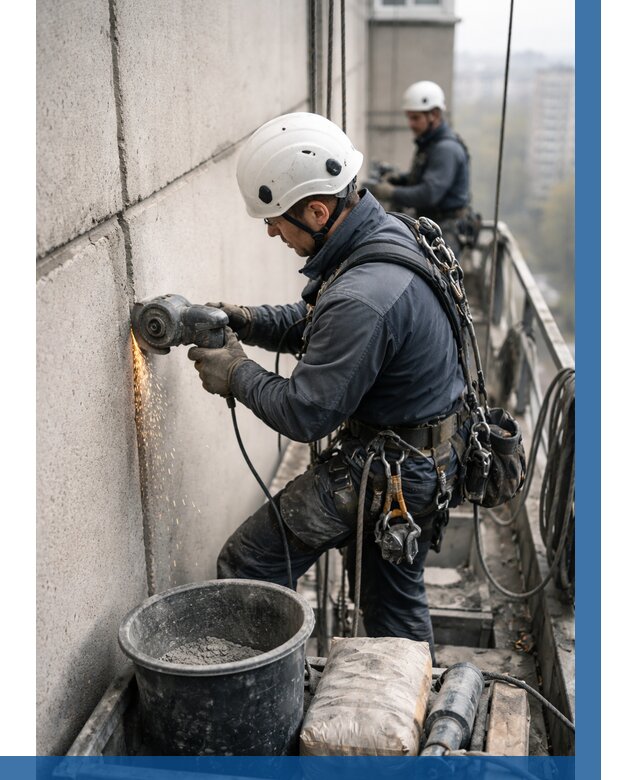 Штробление межпанельных швов в Чистополе от 1229 р. | ВЫСОТНИК-Чст