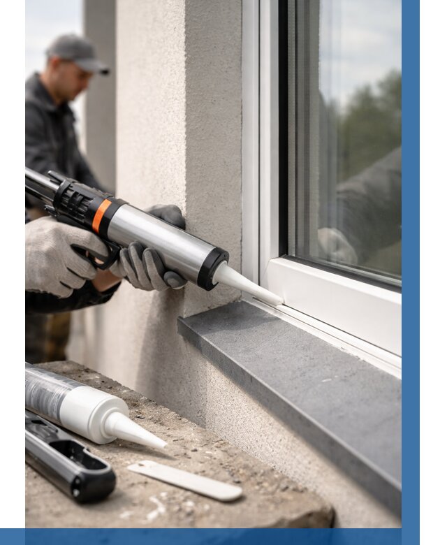 Герметизация монтажных швов окон в Чистополе от 666 р. | ВЫСОТНИК-Чст