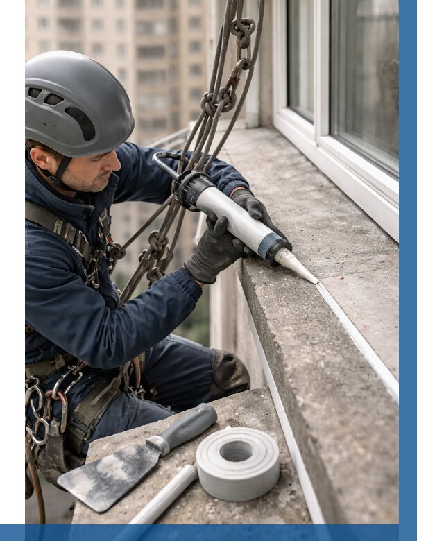 Герметизация балконного козырька в Чистополе от 4608 р. | ВЫСОТНИК-Чст