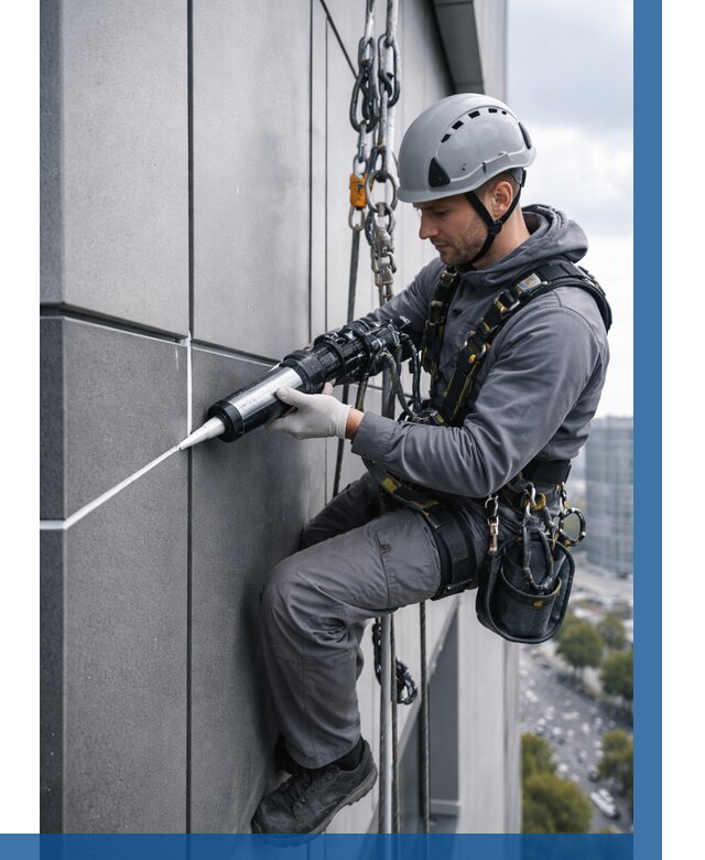 Герметизация стыков фасадных панелей в Чистополе от 6655 р.| ВЫСОТНИК-Чст