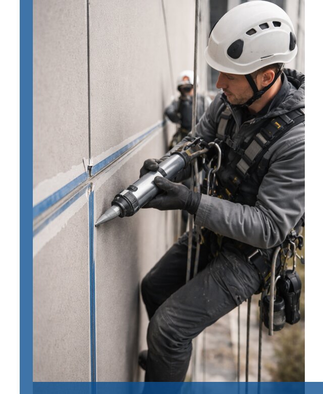 Герметизация стыков фасадных панелей в Чистополе качественно и быстро