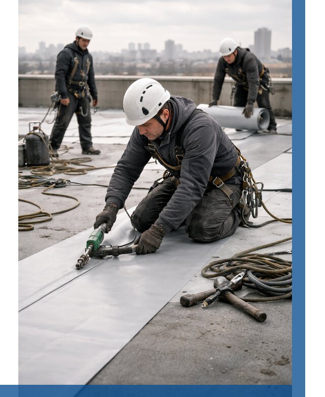 Ремонт мембранной кровли в Чистополе от 1843 р./м2 | ВЫСОТНИК-Чст