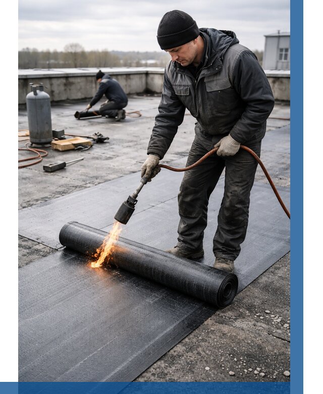 Ремонт наплавляемой кровли в Чистополе от 717 р. | ВЫСОТНИК-Чст