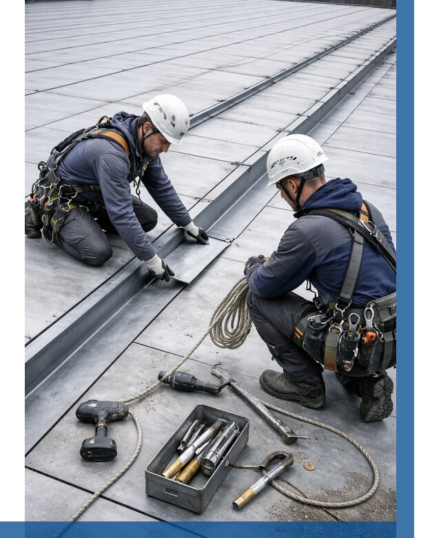 Ремонт фальцевой кровли в Чистополе от 717 р. | ВЫСОТНИК-Чст