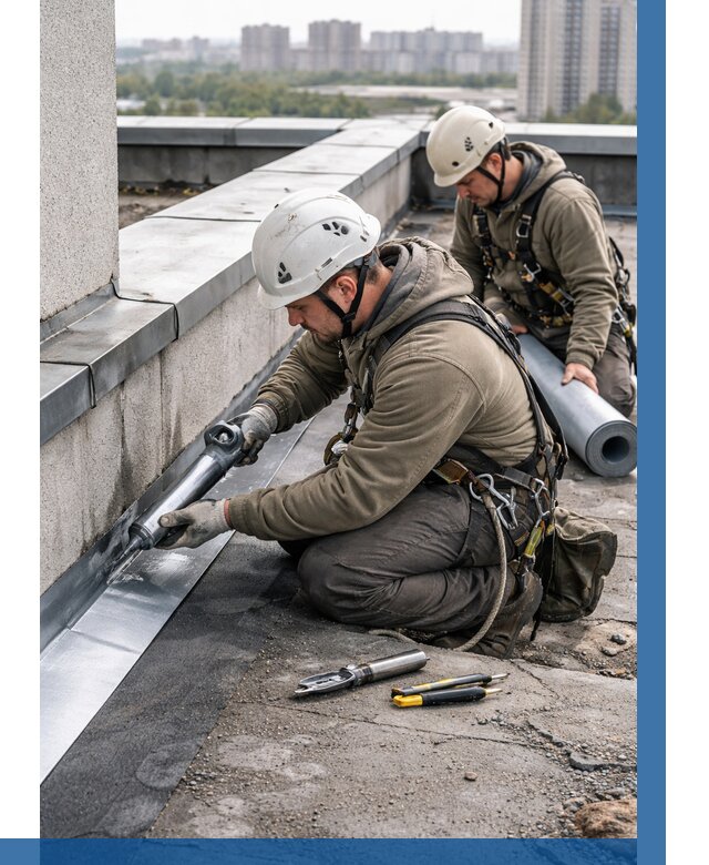 Ремонт кровельных примыканий в Чистополе от 1229 р. | ВЫСОТНИК-Чст