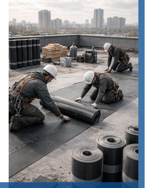 Монтаж мягкой кровли под ключ в Чистополе от 461 р. | ВЫСОТНИК-Чст