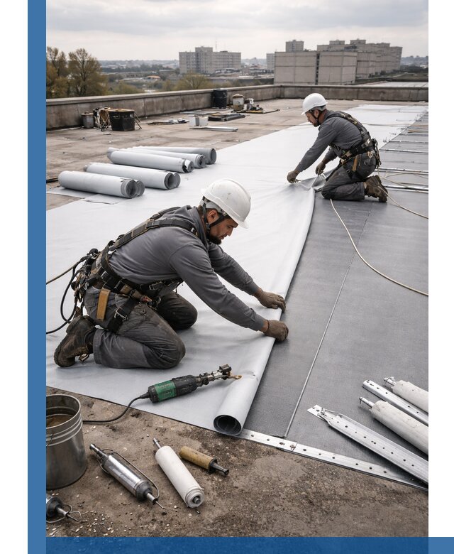 Монтаж мембранной кровли в Чистополе для промышленных зданий