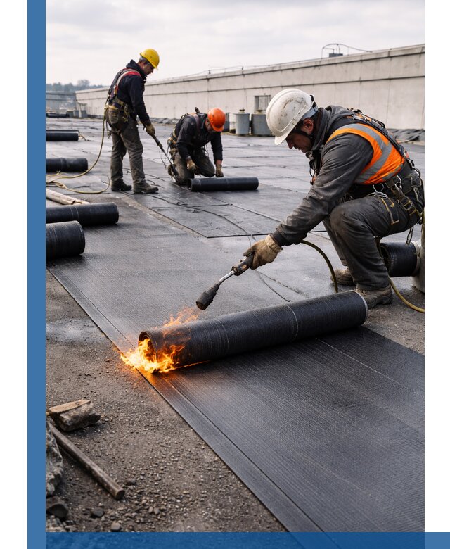 Монтаж наплавляемой кровли в Чистополе профессионально