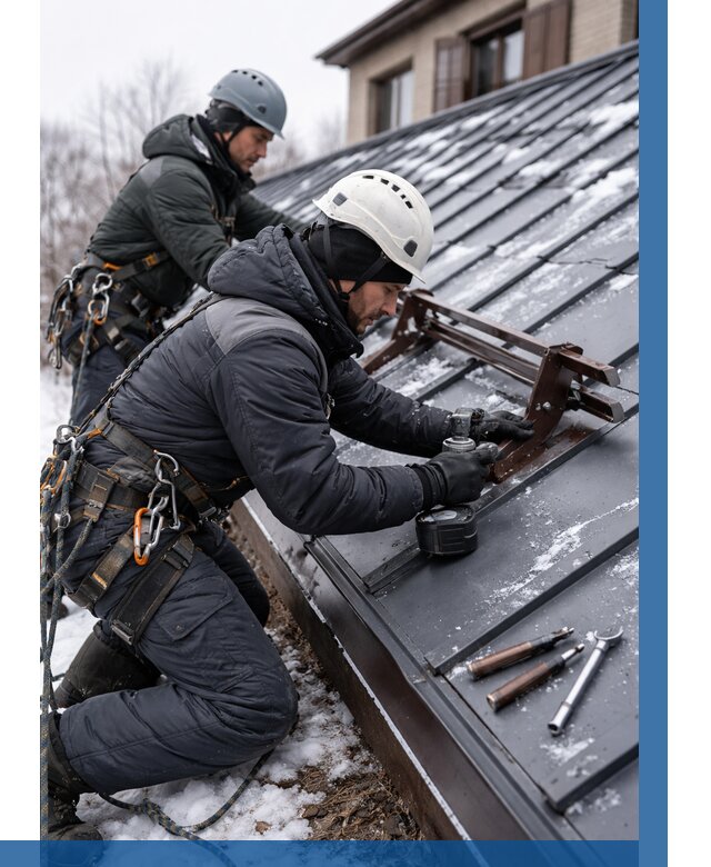 Монтаж снегозадержателей в Чистополе от 461 р. | ВЫСОТНИК-Чст