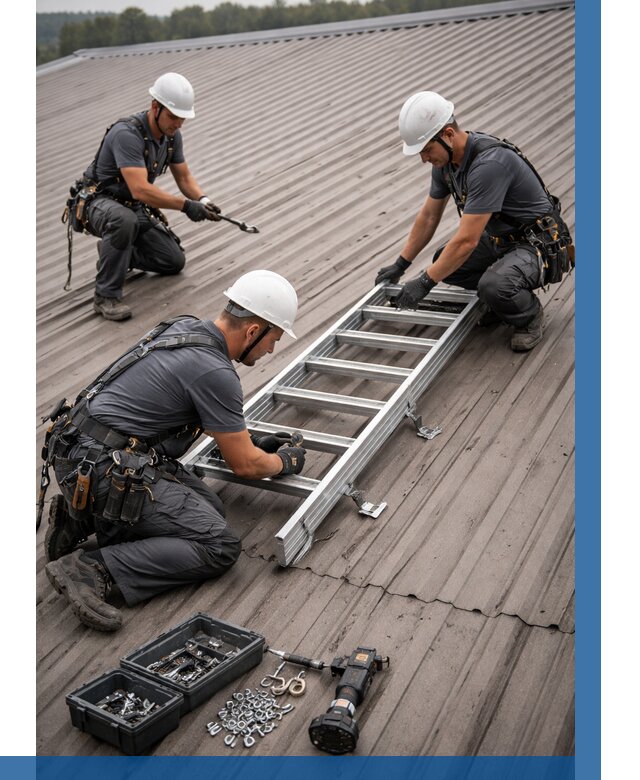 Монтаж кровельной лестницы в Чистополе от 4608 р. | ВЫСОТНИК-Чст