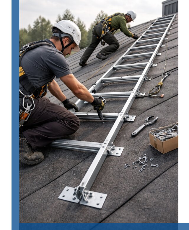 Профессиональный монтаж кровельной лестницы в Чистополе под ключ