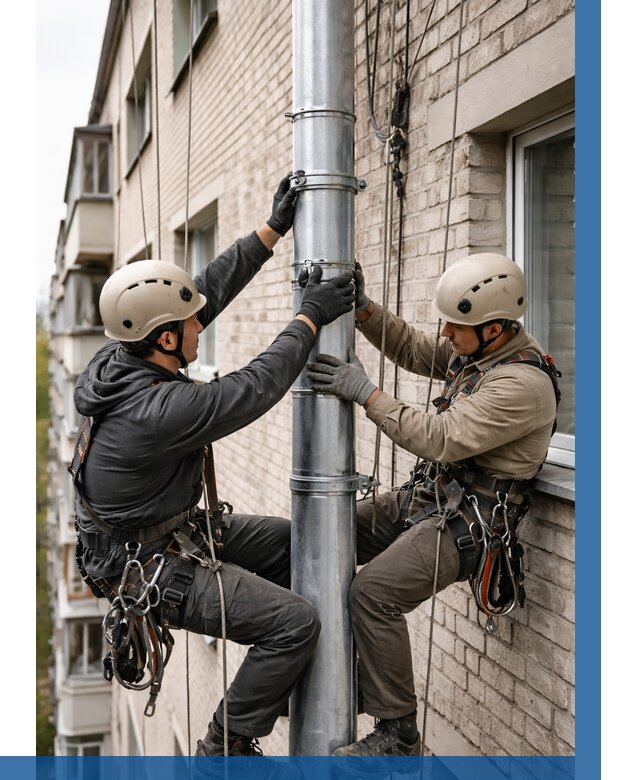 Замена водосточных труб в Чистополе от 6655 р. | ВЫСОТНИК-Чст