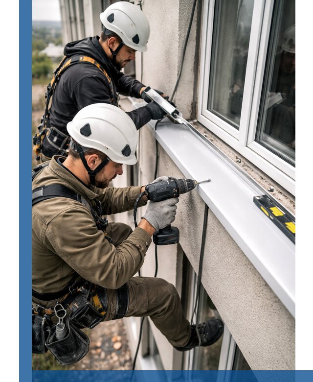 Профессиональный монтаж оконных отливов и отведения воды в Чистополе