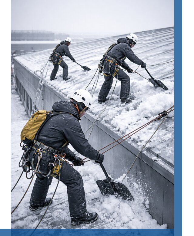 Очистка навесов от снега в Чистополе от 4608 р. | ВЫСОТНИК-Чст