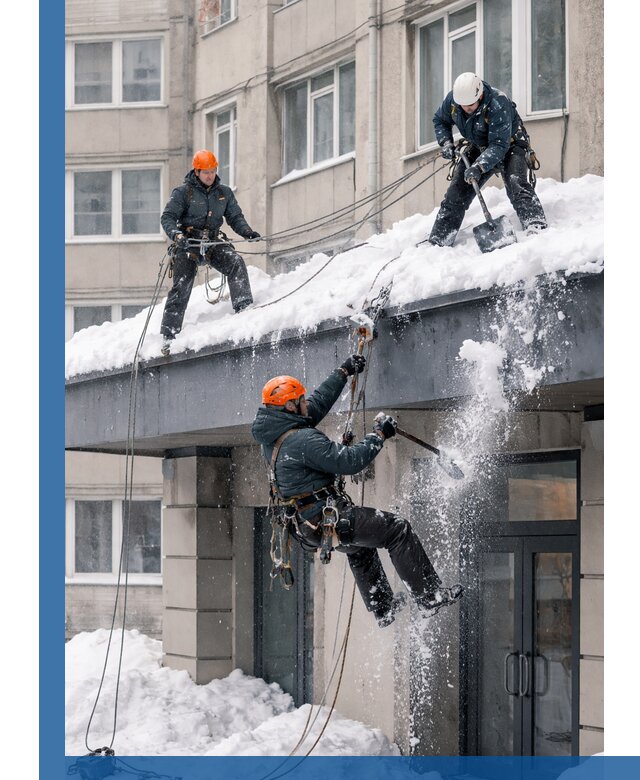 Безопасная очистка навесов от снега в Чистополе круглогодично