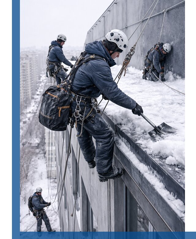 Абонентское обслуживание кровли зимой в Чистополе регулярный уход