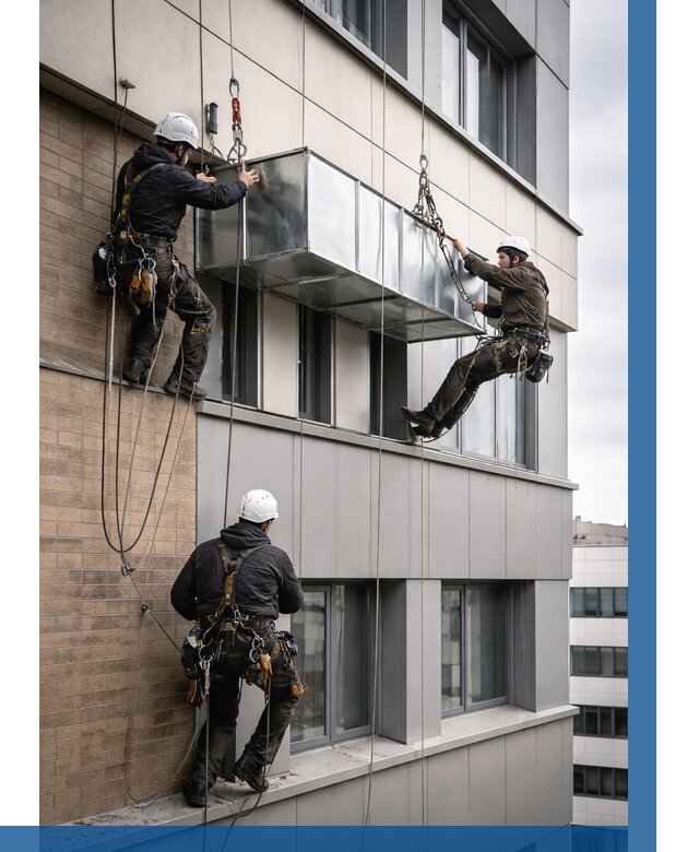 Монтаж воздуховодов на фасаде в Чистополе от 1536 р. | ВЫСОТНИК-Чст