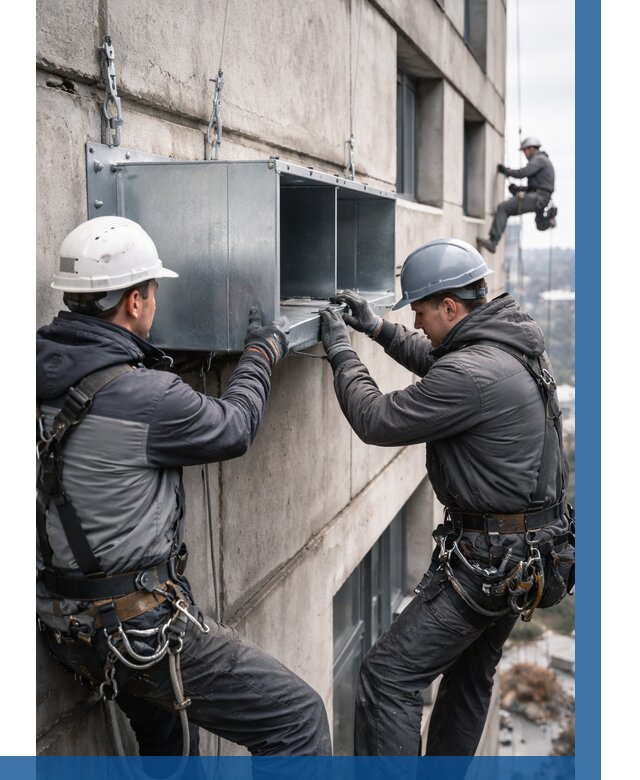 Монтаж вентиляционных коробов в Чистополе от 3072 р. | ВЫСОТНИК-Чст