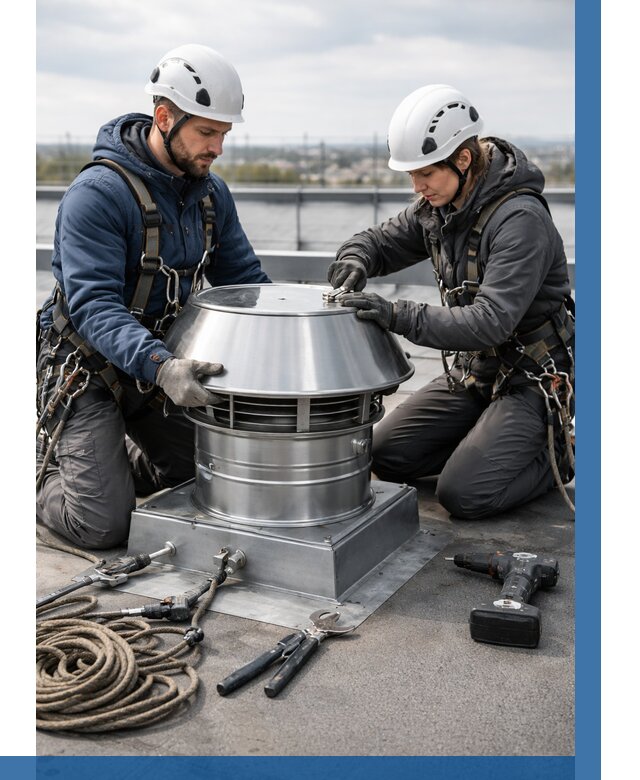 Установка дефлекторов на кровле в Чистополе от 4608 р. | ВЫСОТНИК-Чст