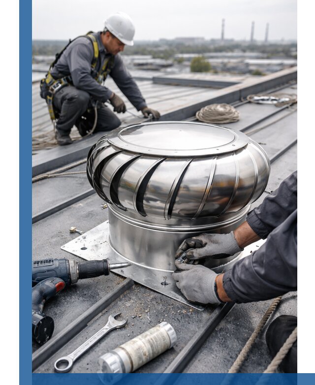 Установка дефлекторов на кровле в Чистополе профессионально