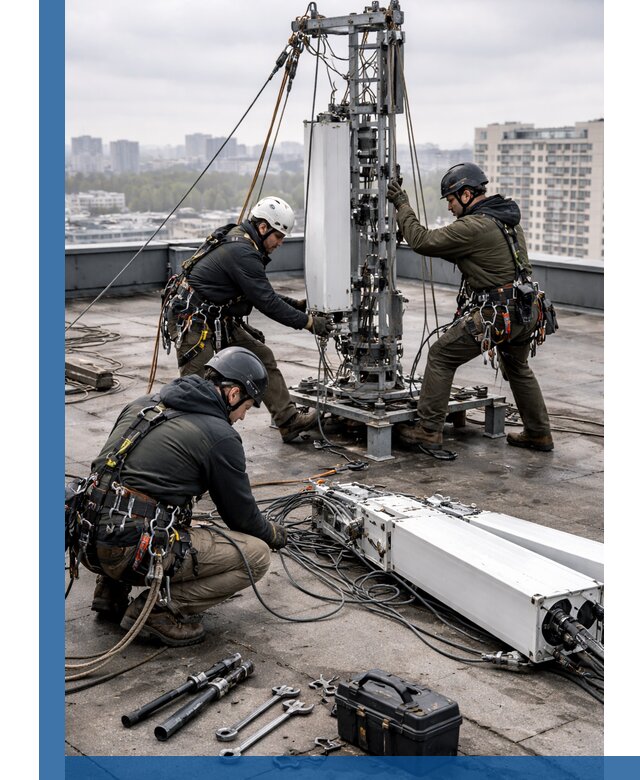 Демонтаж антенн на крыше зданий в Чистополе с гарантией