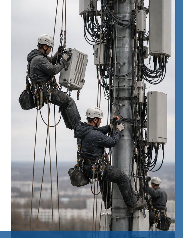 Монтаж оборудования связи на мачте в Чистополе от 7679 р. | ВЫСОТНИК-Чст