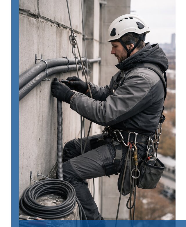 Профессиональный монтаж гофры для кабеля в Чистополе с гарантией