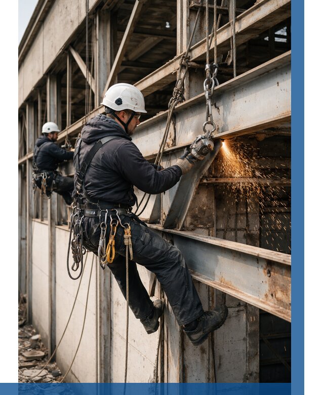 Демонтаж металлоконструкций на высоте в Чистополе от 6655р. |ВЫСОТНИК-Чст