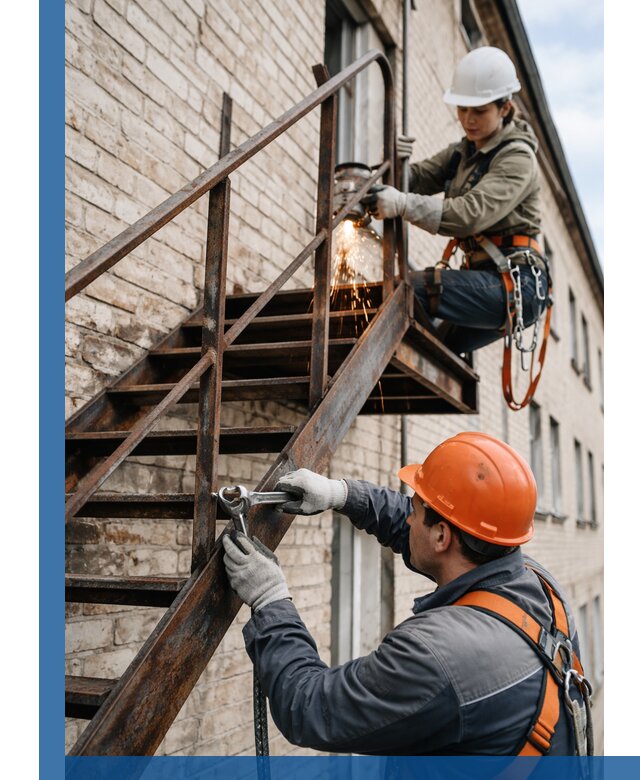 Ремонт и восстановление пожарных лестниц с выездом в Чистополе