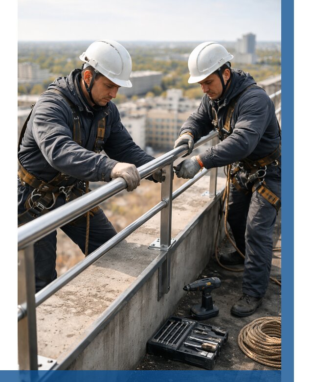 Монтаж перил на высоте в Чистополе от 2560 р. | ВЫСОТНИК-Чст